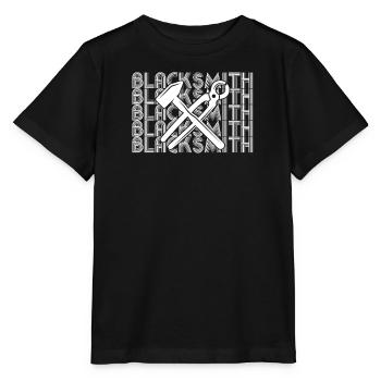 Blacksmith Shirt Metalworker Anvil Cutler - Stanley/Stella MINI CREATOR Kids’ T-Shirt - black - Front - Mikhail (115cm)