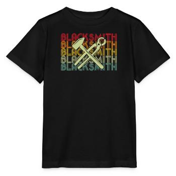 Schmied Shirt Metallarbeiter Amboss Messerschmied - Stanley/Stella Kinder T-Shirt MINI CREATOR  - Schwarz - Vorne - Mikhail (115cm)