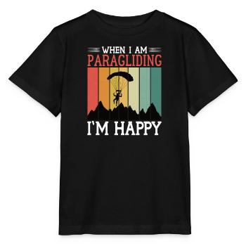 Parapente Parapente Parachute Parachute Para - T-shirt bio MINI CREATOR Stanley/Stella Enfant - noir - Devant - Mikhail (115cm)