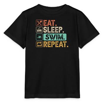 Swimmer Swimming pool Swimming Sport Swimming - Stanley/Stella MINI CREATOR Kids’ T-Shirt - black - Front - Mikhail (115cm)