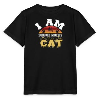 Schrodingers Katze box Lustige Wissenschaft Nerd - Stanley/Stella Kinder T-Shirt MINI CREATOR  - Schwarz - Vorne - Mikhail (115cm)