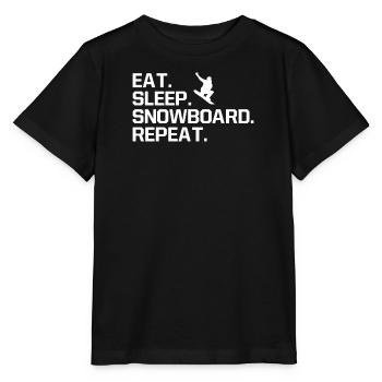 Snowboard Winter Ski Hut Sport Snow Snowboarder - Stanley/Stella MINI CREATOR Kids’ T-Shirt - black - Front - Mikhail (115cm)