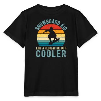 Snowboard Winter Ski Hut Child Snow Snowboarder - Stanley/Stella MINI CREATOR Kids’ T-Shirt - black - Front - Mikhail (115cm)