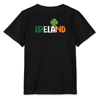Irland Flagge Kleeblatt Vintage Irisch Wurzeln - Stanley/Stella Kinder T-Shirt MINI CREATOR  - Schwarz - Vorne - Mikhail (115cm)