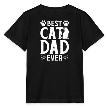 Real men love cats cat man cat father - Stanley/Stella MINI CREATOR Kids’ T-Shirt - black - Front - Mikhail (115cm)