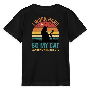 Real men love cats cat man cat father - Stanley/Stella MINI CREATOR Kids’ T-Shirt - black - Front - Mikhail (115cm)