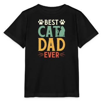 Real men love cats cat man cat father - Stanley/Stella MINI CREATOR Kids’ T-Shirt - black - Front - Mikhail (115cm)