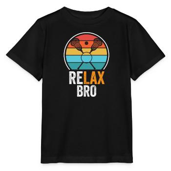 Lacrosse Spieler spielen Lacrosse Relax Lacrosse - Stanley/Stella Kinder T-Shirt MINI CREATOR  - Schwarz - Vorne - Mikhail (115cm)