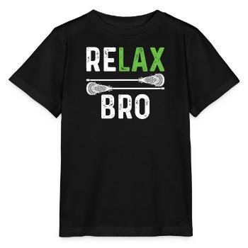 Lacrosse Spieler spielen Lacrosse Relax Lacrosse - Stanley/Stella Kinder T-Shirt MINI CREATOR  - Schwarz - Vorne - Mikhail (115cm)