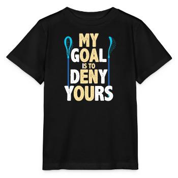 Lacrosse Spieler spielen Lacrosse Relax Lacrosse - Stanley/Stella Kinder T-Shirt MINI CREATOR  - Schwarz - Vorne - Mikhail (115cm)