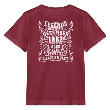 Décembre 1962 - Anniversaire en décembre - T-shirt bio MINI CREATOR Stanley/Stella Enfant - bordeaux - Devant - Kain (125cm)