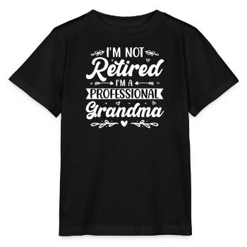 Grandma Pensioner Grandma Grandson Granddaughter Grandma - Stanley/Stella MINI CREATOR Kids’ T-Shirt - black - Front - Mikhail (115cm)