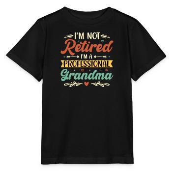 Grandma Pensioner Grandma Grandson Granddaughter Grandma - Stanley/Stella MINI CREATOR Kids’ T-Shirt - black - Front - Mikhail (115cm)
