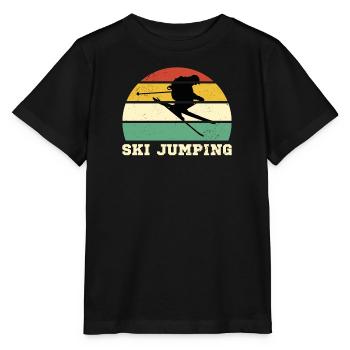 Skispringer Skispringen Wintersport Extremsport - Stanley/Stella Kinder T-Shirt MINI CREATOR  - Schwarz - Vorne - Mikhail (115cm)