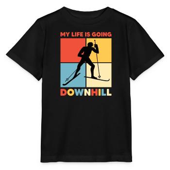 Skispringer Skispringen Wintersport Extremsport - Stanley/Stella Kinder T-Shirt MINI CREATOR  - Schwarz - Vorne - Mikhail (115cm)