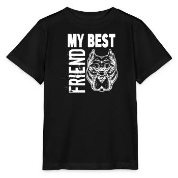 Meilleur ami Pitbull Race de chien de compagnie - T-shirt bio MINI CREATOR Stanley/Stella Enfant - noir - Devant - Mikhail (115cm)