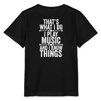 Vinyl Musiker Retro Musik Vinyl Vintage Musizieren - Stanley/Stella Kinder T-Shirt MINI CREATOR  - Schwarz - Vorne - Mikhail (115cm)
