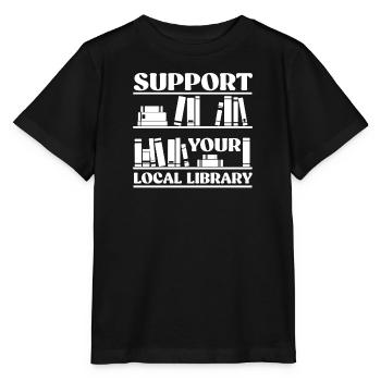 Bibliothek Bibliothekar Lesen - Stanley/Stella Kinder T-Shirt MINI CREATOR  - Schwarz - Vorne - Mikhail (115cm)