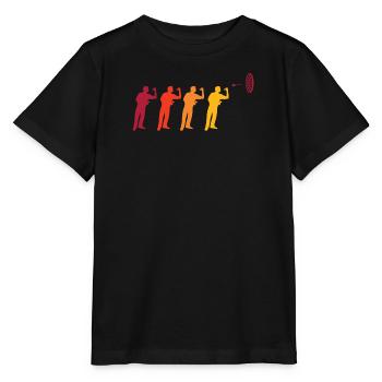 Darts | Alter Mann | Dartscheibe Dartspieler - Stanley/Stella Kinder T-Shirt MINI CREATOR  - Schwarz - Vorne - Mikhail (115cm)