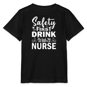 Arzthelferin Krankenpflegerin Arztpraxis Nadel - Stanley/Stella Kinder T-Shirt MINI CREATOR  - Schwarz - Vorne - Mikhail (115cm)