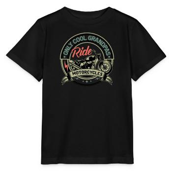 Never underestimate an old man with motorcycle grandpa - Stanley/Stella MINI CREATOR Kids’ T-Shirt - black - Front - Mikhail (115cm)