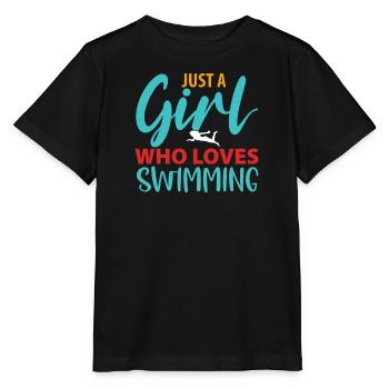 Swimmer Swimming Pool Swimming Sport Swimming - Stanley/Stella MINI CREATOR Kids’ T-Shirt - black - Front - Mikhail (115cm)