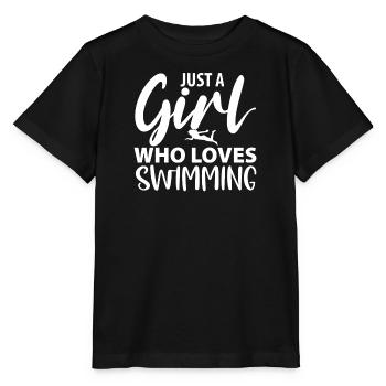 Swimmer Swimming Pool Swimming Sport Swimming - Stanley/Stella MINI CREATOR Kids’ T-Shirt - black - Front - Mikhail (115cm)
