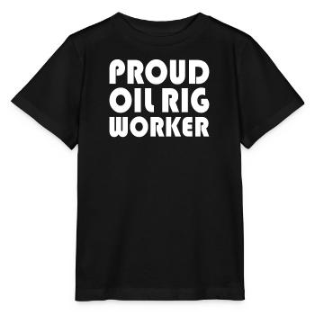 Plate-forme pétrolière Travailleurs du gaz pétrolier forant une plate-forme pétrolière - T-shirt bio MINI CREATOR Stanley/Stella Enfant - noir - Devant - Mikhail (115cm)