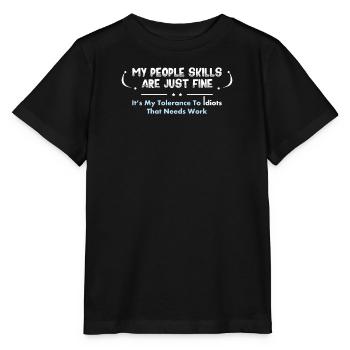 Sarkastischer Spruch - Stanley/Stella Kinder T-Shirt MINI CREATOR  - Schwarz - Vorne - Mikhail (115cm)