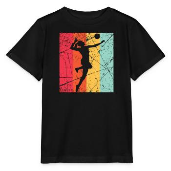 Volleyball Volley Aufschlag Volleyballspieler - Stanley/Stella Kinder T-Shirt MINI CREATOR  - Schwarz - Vorne - Mikhail (115cm)