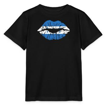 Honduras Landesflagge Honduras Republik Herz - Stanley/Stella Kinder T-Shirt MINI CREATOR  - Schwarz - Vorne - Mikhail (115cm)