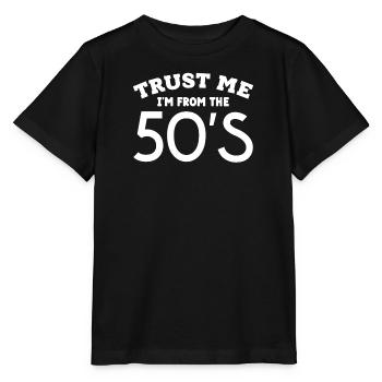 Né dans les années 50 cadeau anniversaire - T-shirt bio MINI CREATOR Stanley/Stella Enfant - noir - Devant - Mikhail (115cm)