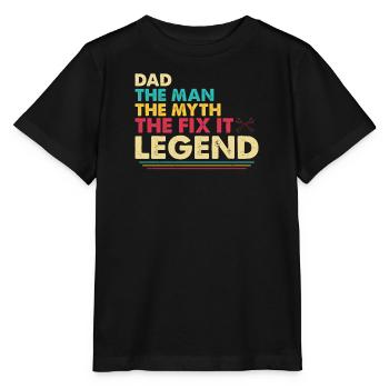 Père Bricoleur Bricoleur - T-shirt bio MINI CREATOR Stanley/Stella Enfant - noir - Devant - Mikhail (115cm)