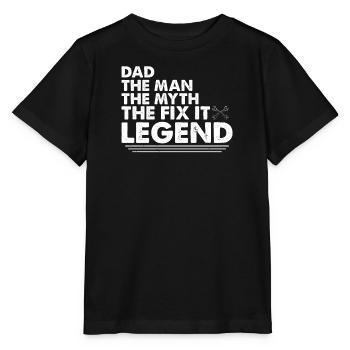 Père Bricoleur Bricoleur - T-shirt bio MINI CREATOR Stanley/Stella Enfant - noir - Devant - Mikhail (115cm)
