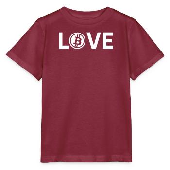Bitcoin Plan B BTC Satoshi Crypto Hodl Maximalist - T-shirt bio MINI CREATOR Stanley/Stella Enfant - bordeaux - Devant - Kain (125cm)