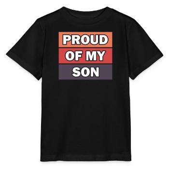Je suis fier de mon fils - T-shirt bio MINI CREATOR Stanley/Stella Enfant - noir - Devant - Mikhail (115cm)