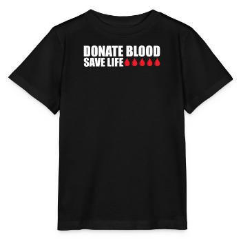 Blood donation Blood donations Blood donors - Stanley/Stella MINI CREATOR Kids’ T-Shirt - black - Front - Mikhail (115cm)