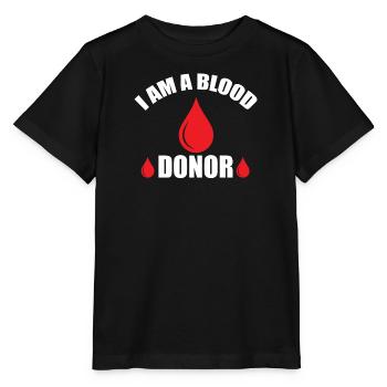 Blood donation Blood donations Blood donors - Stanley/Stella MINI CREATOR Kids’ T-Shirt - black - Front - Mikhail (115cm)