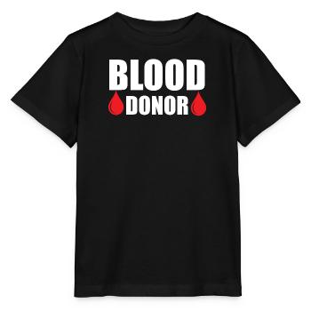 Blood donation Blood donations Blood donors - Stanley/Stella MINI CREATOR Kids’ T-Shirt - black - Front - Mikhail (115cm)