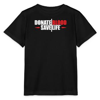 Blood donation Blood donations Blood donors - Stanley/Stella MINI CREATOR Kids’ T-Shirt - black - Front - Mikhail (115cm)