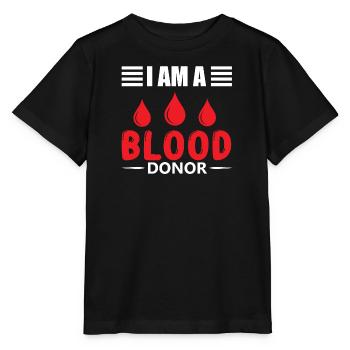 Blood donation Blood donations Blood donors - Stanley/Stella MINI CREATOR Kids’ T-Shirt - black - Front - Mikhail (115cm)