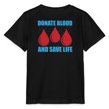 Blood donation Blood donations Blood donors - Stanley/Stella MINI CREATOR Kids’ T-Shirt - black - Front - Mikhail (115cm)