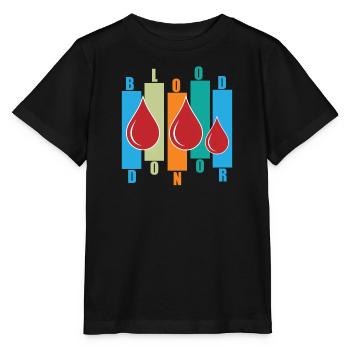 Blood donation Blood donations Blood donors - Stanley/Stella MINI CREATOR Kids’ T-Shirt - black - Front - Mikhail (115cm)
