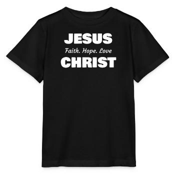 Christianisme Jésus Religion Foi Croix Prière - T-shirt bio MINI CREATOR Stanley/Stella Enfant - noir - Devant - Mikhail (115cm)
