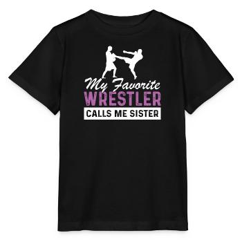 Wrestling Wrestling Wrestling Gift Sister - Stanley/Stella MINI CREATOR Kids’ T-Shirt - black - Front - Mikhail (115cm)