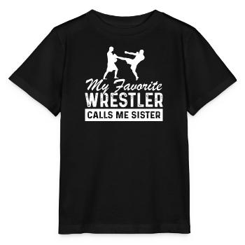 Wrestling Wrestling Wrestling Gift Sister - Stanley/Stella MINI CREATOR Kids’ T-Shirt - black - Front - Mikhail (115cm)