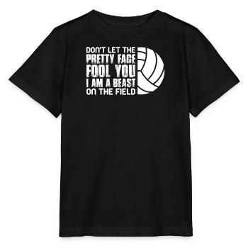 Volleyball Volley Aufschlag Volleyballspieler - Stanley/Stella Kinder T-Shirt MINI CREATOR  - Schwarz - Vorne - Mikhail (115cm)