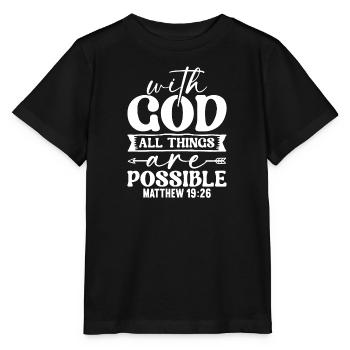 Christianisme Jésus Religion Foi Croix Prière - T-shirt bio MINI CREATOR Stanley/Stella Enfant - noir - Devant - Mikhail (115cm)