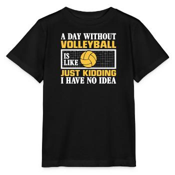 Volleyball Volley Aufschlag Volleyballspieler - Stanley/Stella Kinder T-Shirt MINI CREATOR  - Schwarz - Vorne - Mikhail (115cm)