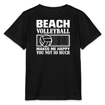 Volleyball Volley Aufschlag Volleyballspieler - Stanley/Stella Kinder T-Shirt MINI CREATOR  - Schwarz - Vorne - Mikhail (115cm)